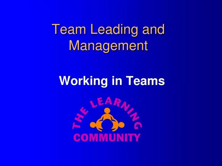 team leading and management