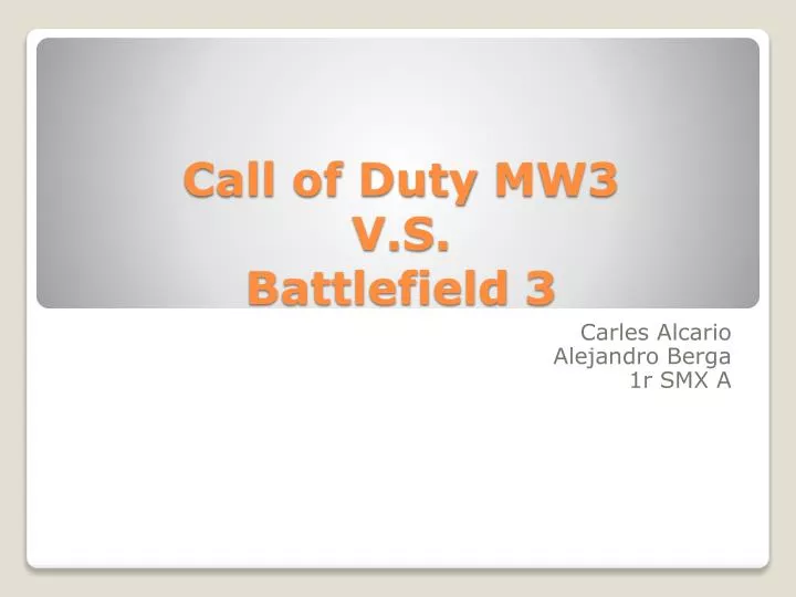 call of duty mw3 v s battlefield 3