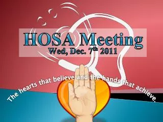 HOSA Meeting