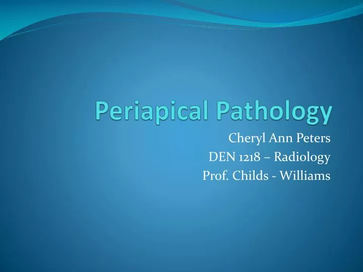periapical pathology