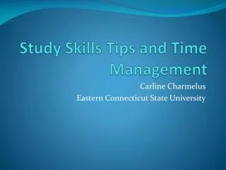 study skills tips and time management