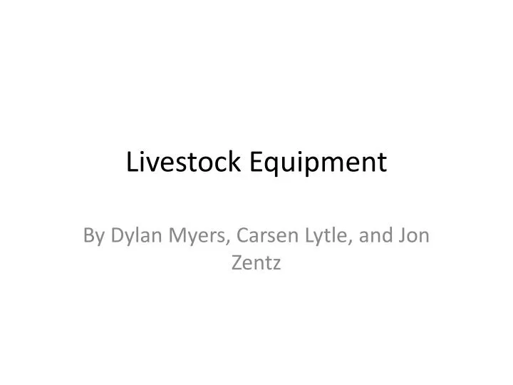 livestock equipment