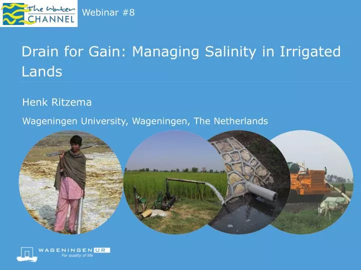 drain for gain managing salinity in irrigated lands