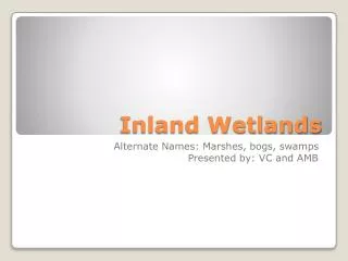 Inland Wetlands