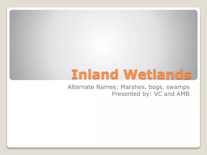 inland wetlands