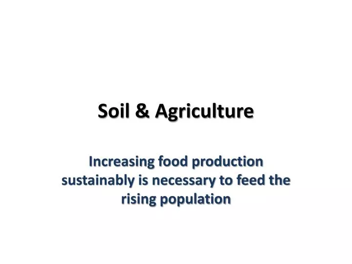 soil agriculture