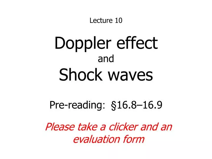 doppler effect and shock waves