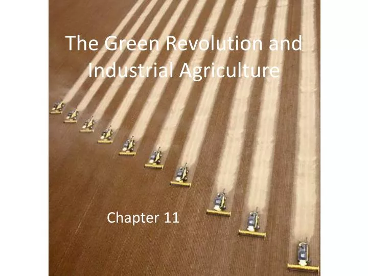 the green r evolution and industrial agriculture