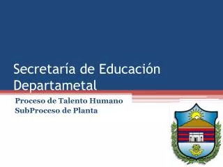 secretar a de educaci n departametal