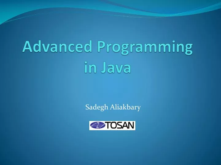 advanced programming in java