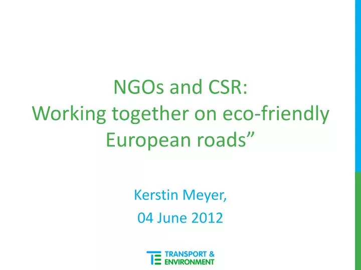 ngos and csr working together on eco friendly european roads