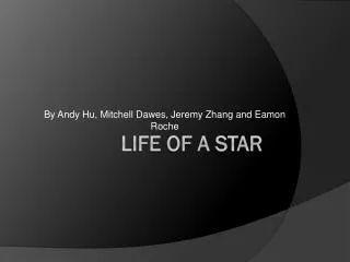 Life of a star