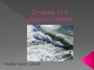 Chapter 11.2 Ocean Currents