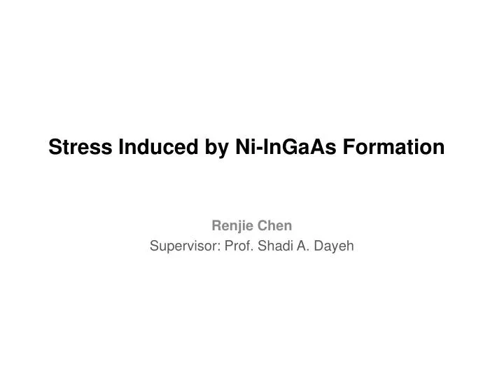 stress induced by ni ingaas formation