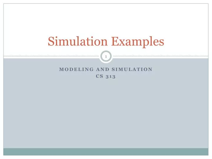 simulation examples
