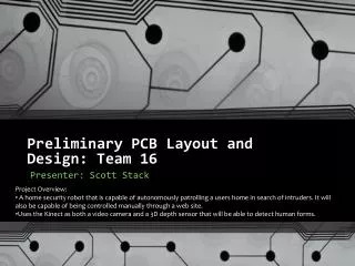 Preliminary PCB Layout and Design: Team 16