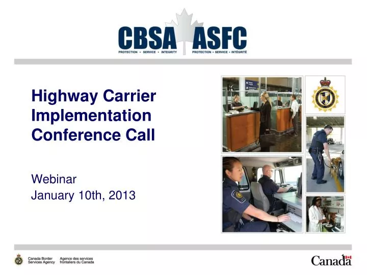 highway carrier implementation conference call