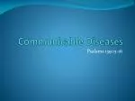 Communicable Diseases - slide 1