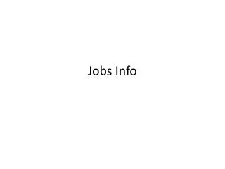 Jobs Info
