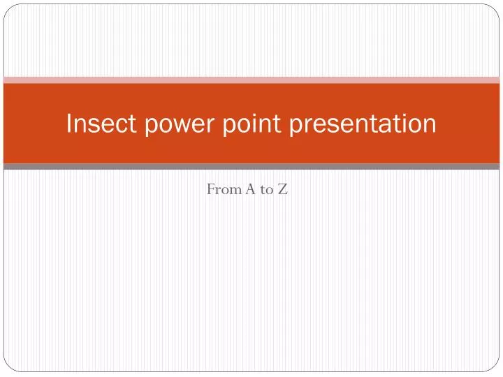 insect power point presentation