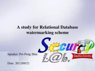 A study for Relational Database watermarking scheme