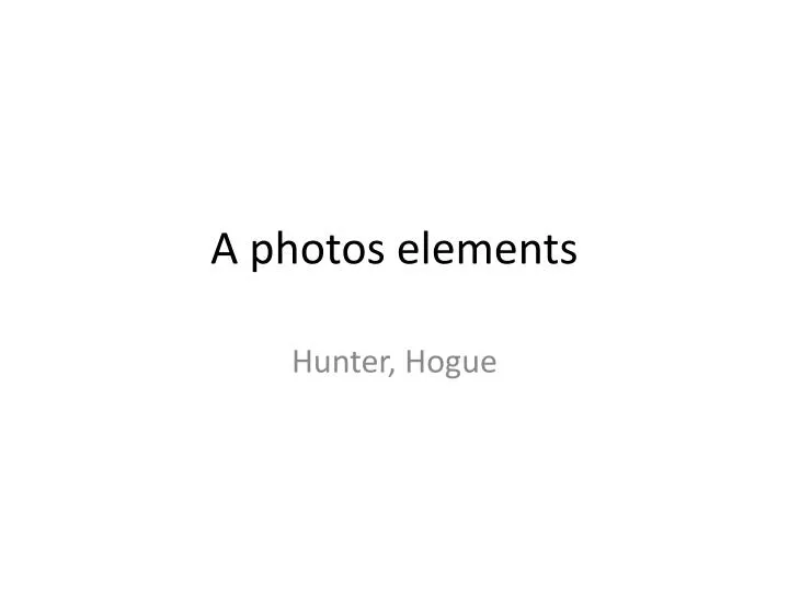 a photos elements