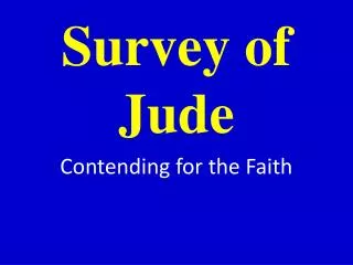 Survey of Jude