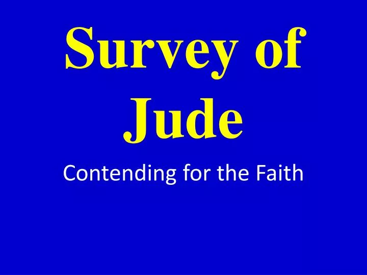 survey of jude