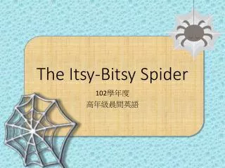 The Itsy-Bitsy Spider