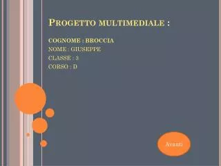 progetto multimediale