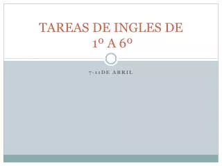 tareas de ingles de 1 a 6