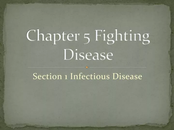 chapter 5 fighting disease