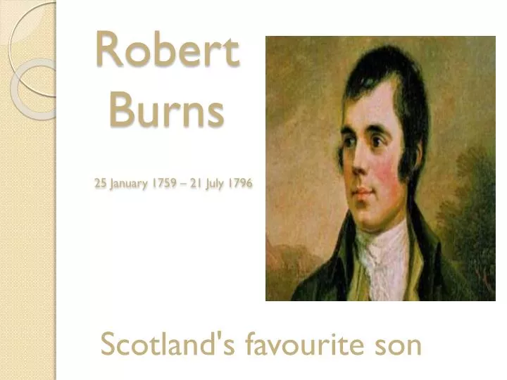 robert burns 25 january 1759 21 july 1796