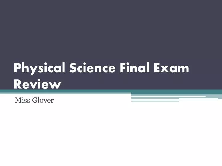 physical science final exam review