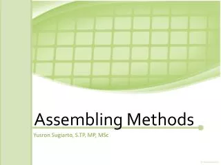 assembling methods