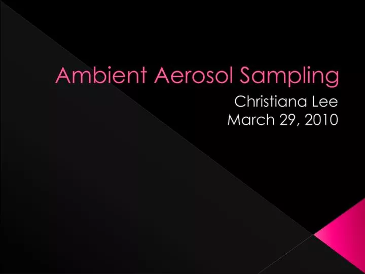 ambient aerosol sampling