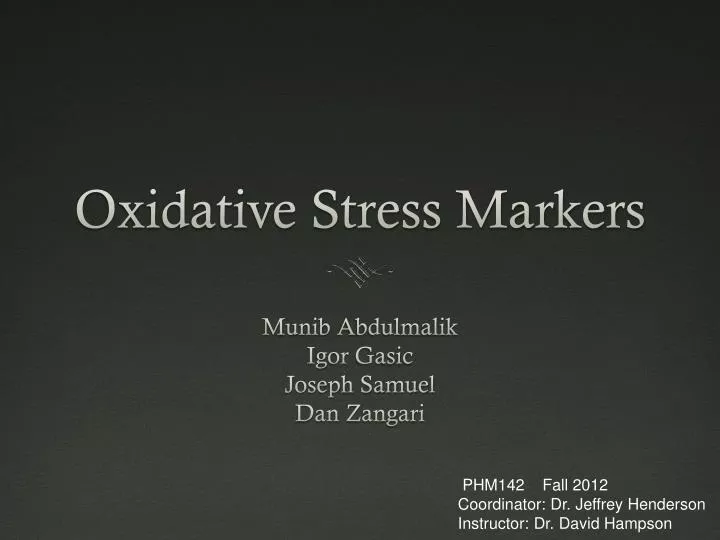 oxidative stress markers