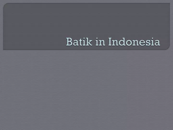 batik in indonesia