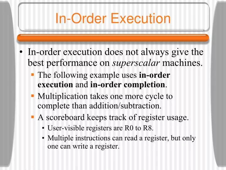 in order execution