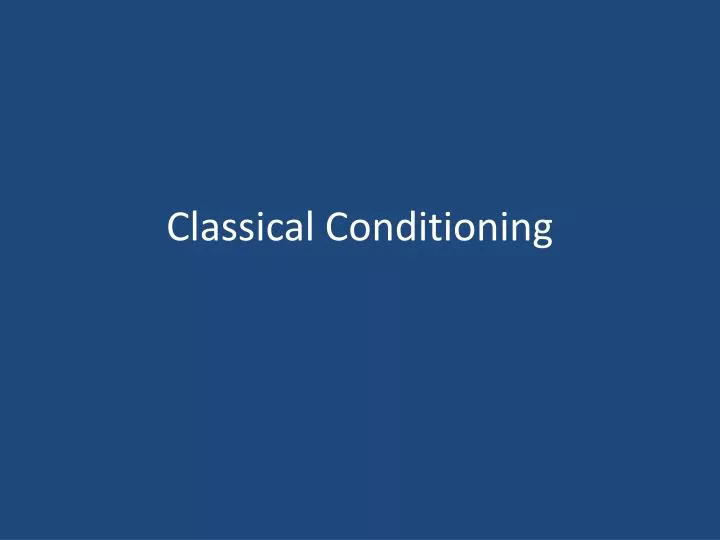 classical conditioning