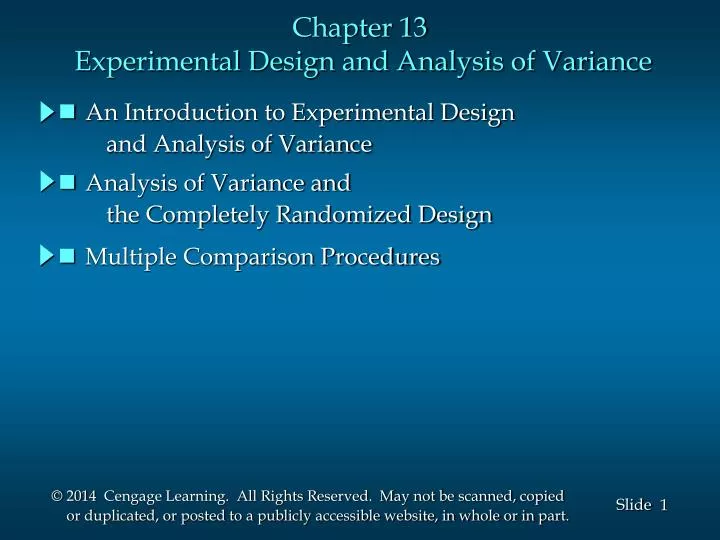 chapter 13 experimental design and analysis of variance