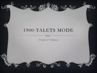 1900 talets mode