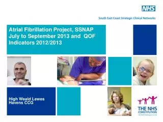 Atrial Fibrillation Project, SSNAP July to September 2013 and QOF Indicators 2012/2013