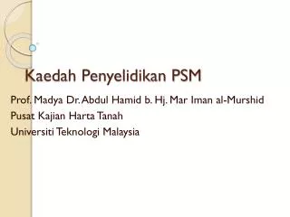 kaedah penyelidikan psm