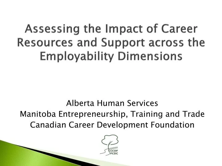 assessing the impact of career resources and support across the employability dimensions