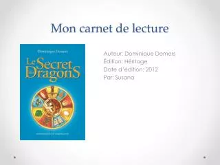 mon carnet de lecture