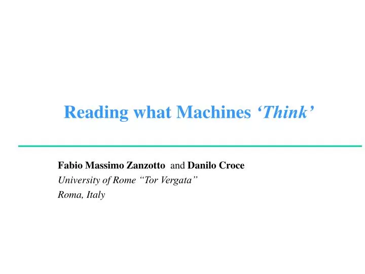 reading what machines think
