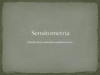 sensitometr a
