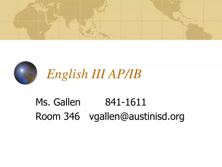 english iii ap ib