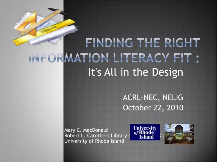 finding the right information literacy fit